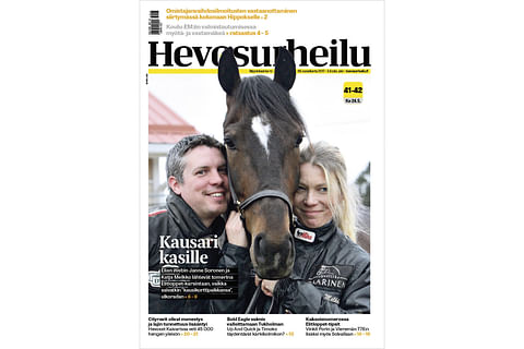 Janne Sorosella ja Katja Melkolla on tiedossa hektinen viikonloppu Elian Webin Elitloppet-edustuksen myötä. Kuva: Harri Lind.