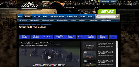 Mohawkin ravien videokirjasto ja live stream löytyvät radan verkkosivulta.