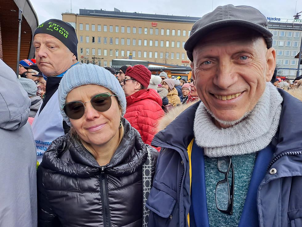 Elena Stishkova ja Gennadi Stishkov olivat tulleet Joensuuhun Parikkalasta.