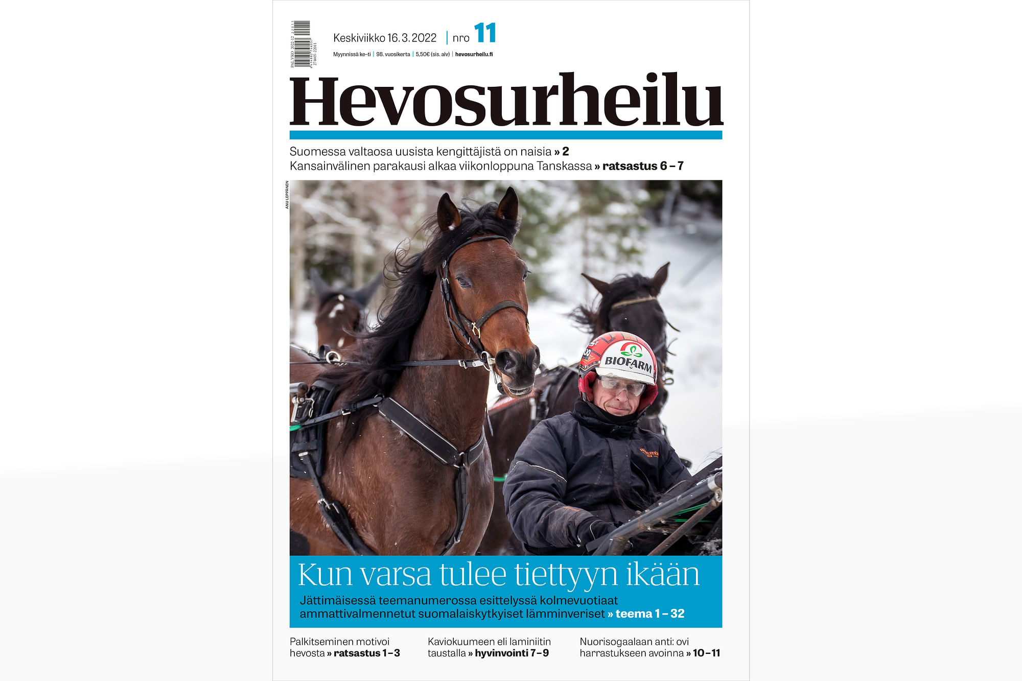 80-sivuisen Hevosurheilun välistä löydät 3-vuotisliitteen.
