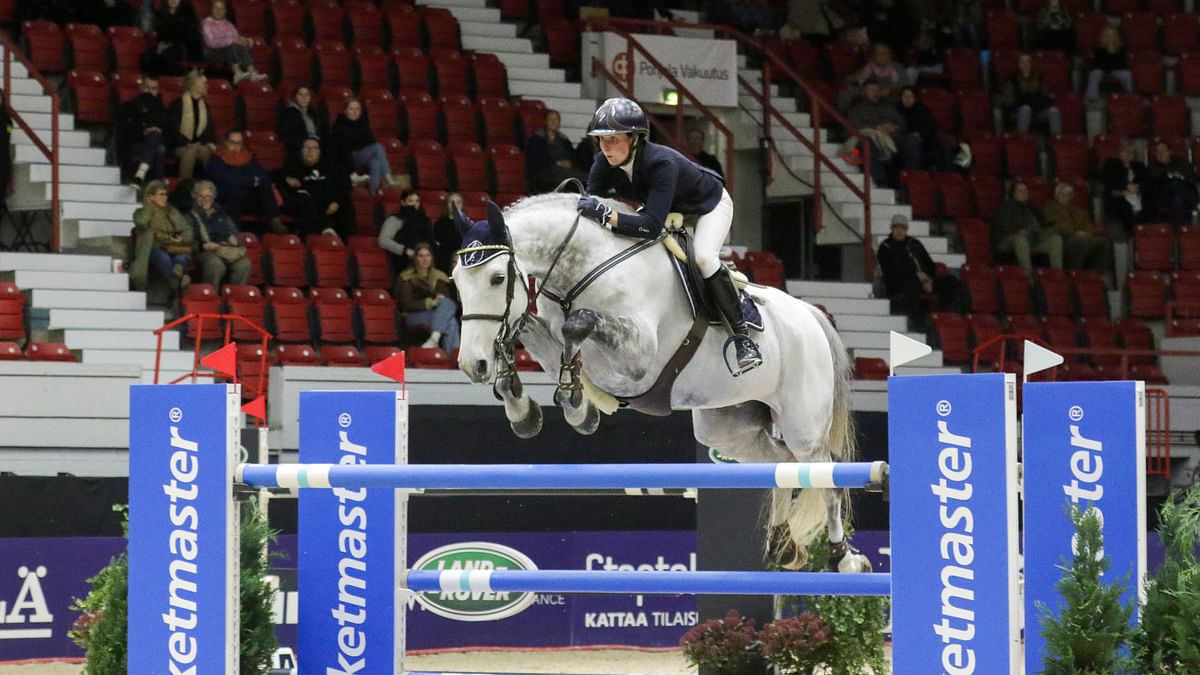 Kg Corazon ja Susanna Granroth Helsinki Horse Show´ssa.