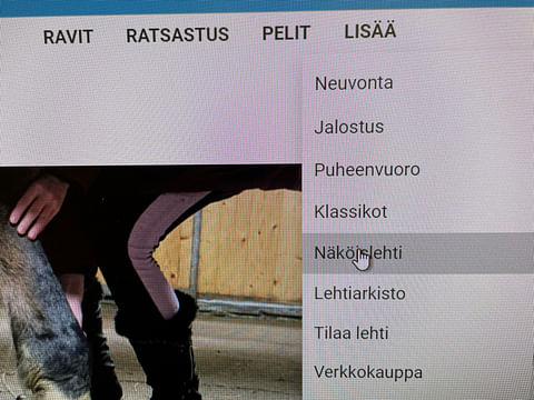 Hevosurheilun näköislehti avoinna