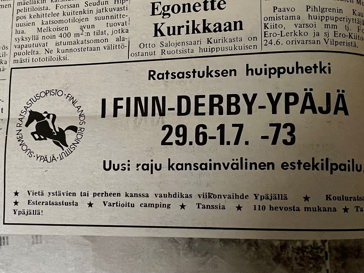 Vuonna 1973 Finnderby oli uusi, raju ja kansainvälinen. 