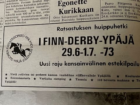 Vuonna 1973 Finnderby oli uusi, raju ja kansainvälinen. 