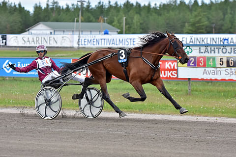 Tino Keväänranta ajoi Careless Guyn ylivoimavoittoon viime kesänä Kaustisella.