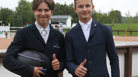 Jone Illi, 16, ja Hugo Kogelnig, 14, nähdään Ypäjä Horse Show'n pääluokassa. 