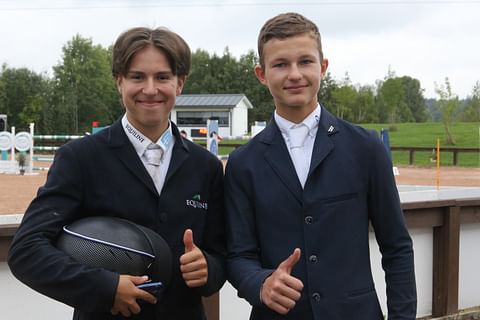 Jone Illi, 16, ja Hugo Kogelnig, 14, nähdään Jäähallin viiden tähden luokissa lokakuussa. 