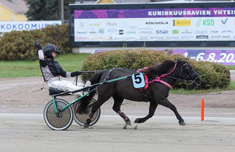 Peppina Timosella oli loppusuoralla aikaa tuulettaa Aarteen Jennin rattailla.