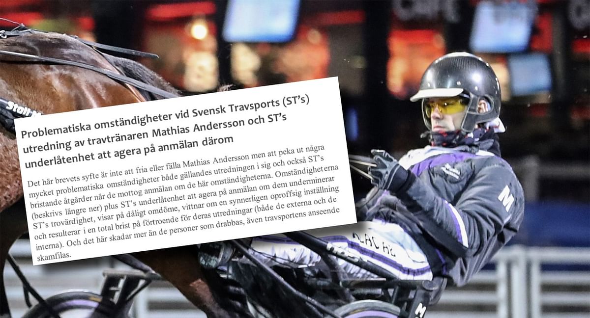 Mathias Anderssonilla ei ole ollut lisenssiä joulukuun alusta 2022 lähtien. Sulkysportin kuvassa myös osa nimettömästä kirjeestä ST:lle. Kuva: