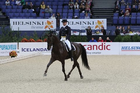 Marko Björs ja Rosenstein Helsinki Horse Show'n CDI-kisassa vuonna 2010. 