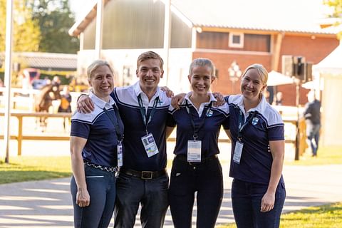 Yvonne Österholm, Ville Vaurio, Anna Tallberg ja Emma Kanerva muodostivat joukkueen Riesenbeckin EM:issä. 