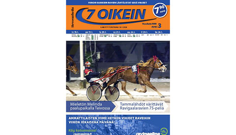 7 oikein -lehti ilmestyy torstaisin. Siinä julkaistaan kotimaan ravien käsiohjelmasivut torstaista seuraavaan keskiviikkoon. Lisäksi Ruotsin raveihin on käsiohjelmasivut päivän pääpeliin torstaista maanantaihin.