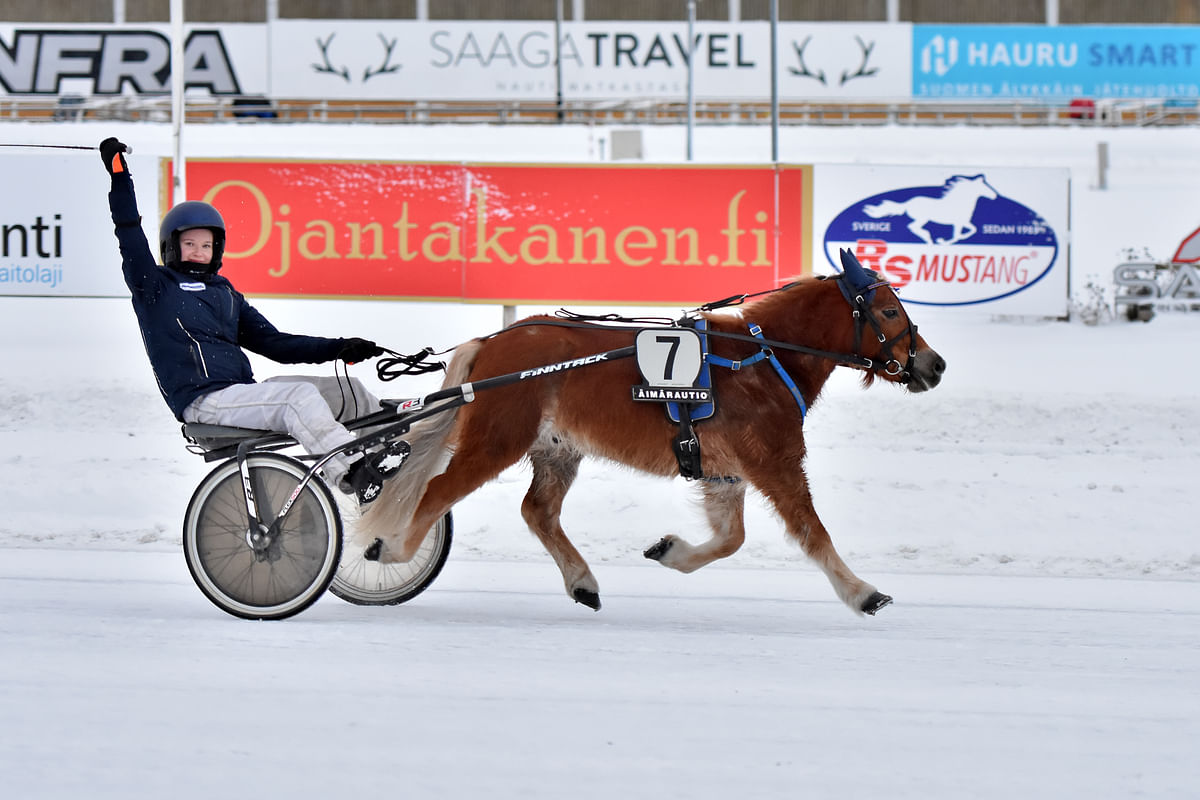 Anni Halinen tuuletti Mosson voittoa 13. kertaa vuonna 2023.