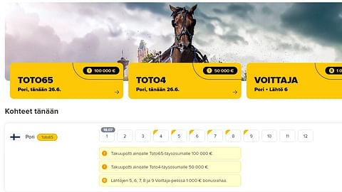 Veikkaus.fi:n Totopelisivusto