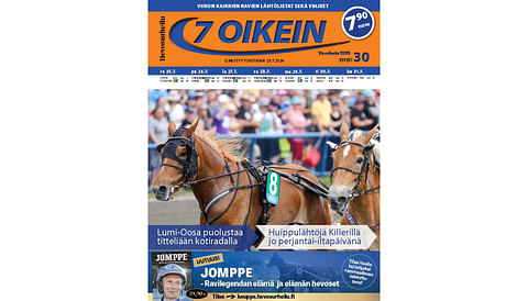 7 oikein -lehti ilmestyy torstaisin. Siinä julkaistaan kotimaan ravien käsiohjelmasivut torstaista seuraavaan keskiviikkoon. Lisäksi Ruotsin raveihin on käsiohjelmasivut päivän pääpeliin torstaista maanantaihin, ja näköislehdessä linkit tulostettaviin käsiohjelmasivuihin tiistain ja keskiviikon pääpeliin.
