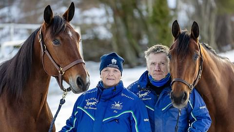 Pia Huusari ja Roi Iltanen tähyävät Tampereen divisioonafinaaleihin Gunvald Tartarin ja I Love You Sisun kanssa.