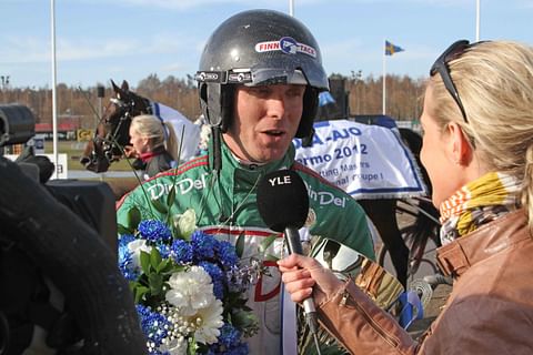 Björn Goop on juhlinut Finlandia-ajon voittajana Sebastian K:lla (kuvassa) ja Garcio du Chenellä. (kuva: Juhani Länsiluoto)