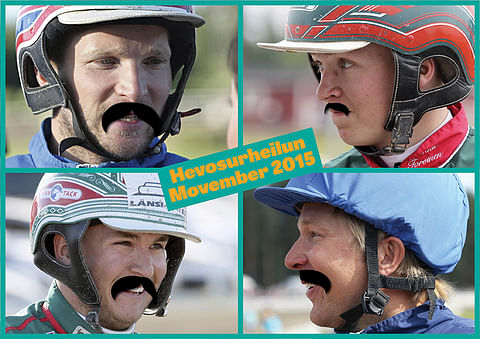 Movember tuo iloa ravikuskien elämään – Katso Hevosurheilun joukkueen viiksitilanne