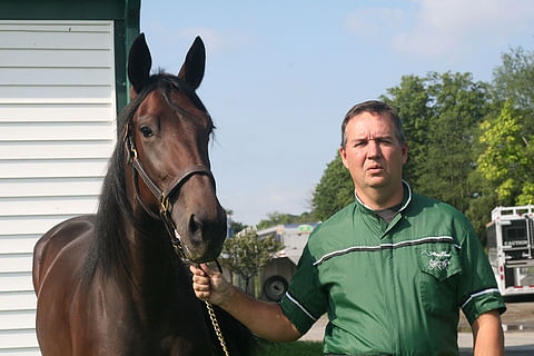 Staffan Lindin valmentama Celebrity Eventsy oli nopeampi Hambletonian Oaksin karsintavoittajista lauantaina 30.7. Meadowlandissa. Ensi lauantain finaalissa voittaja kuittaa 250.000 dollaria. Arkistokuvassa eri hevonen.