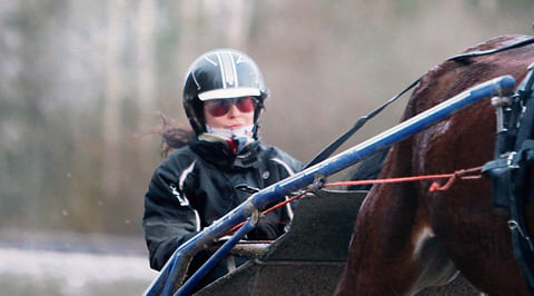 Janita Luttunen on vaihtanut sukset hevoskärryihin.