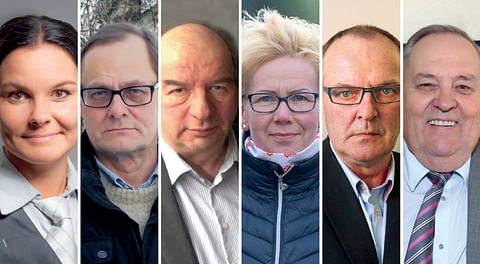 Ehdolla hallitukseen ovat Mervi Roiha-Härkönen, Juha Lyyski, Heikki Kosonen, Helena Halinen, Hannu Nivola ja Matti Rajaharju.