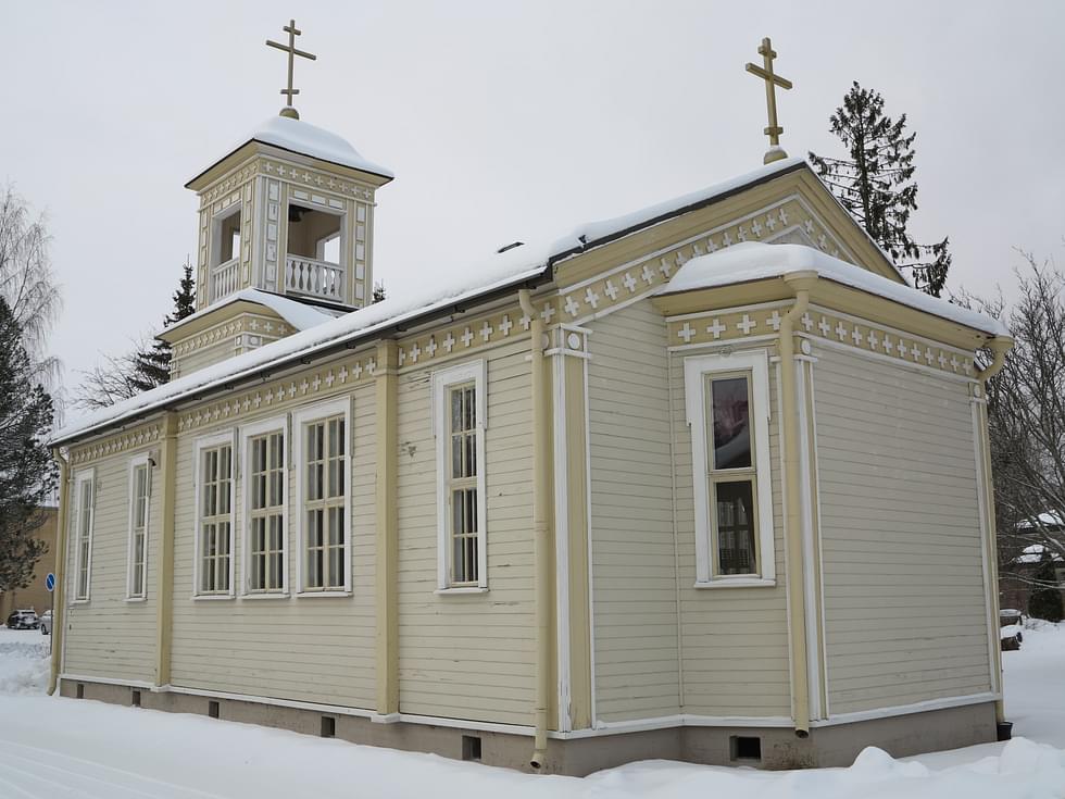 Lieksan ortodoksinen seurakuntasali sijaitsee Saavankadulla.