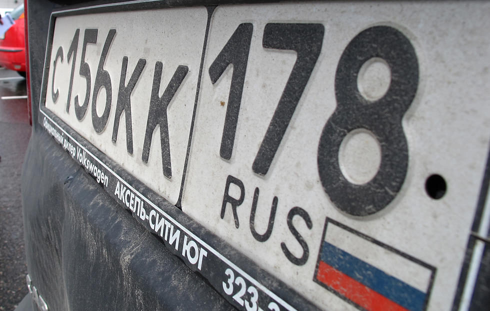 Venäläisten autojen määrä on huomattavasti vähentynyt katukuvassa.