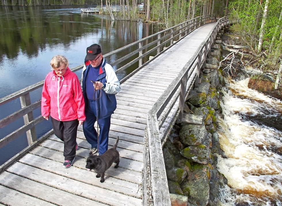 Neitikosken esteetön reitti Ruunaan koskimaisemissa on yksi netistä löytyvistä Lieksan virkistysreiteistä.