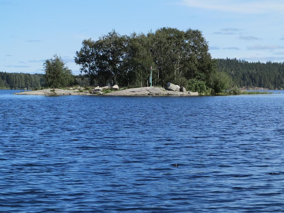 Yhtenä tutkimuskohteena ovat Lieksan edustalta Pielisen Mönninselältä pyydetyt kalat. Kuvassa Törönkari.