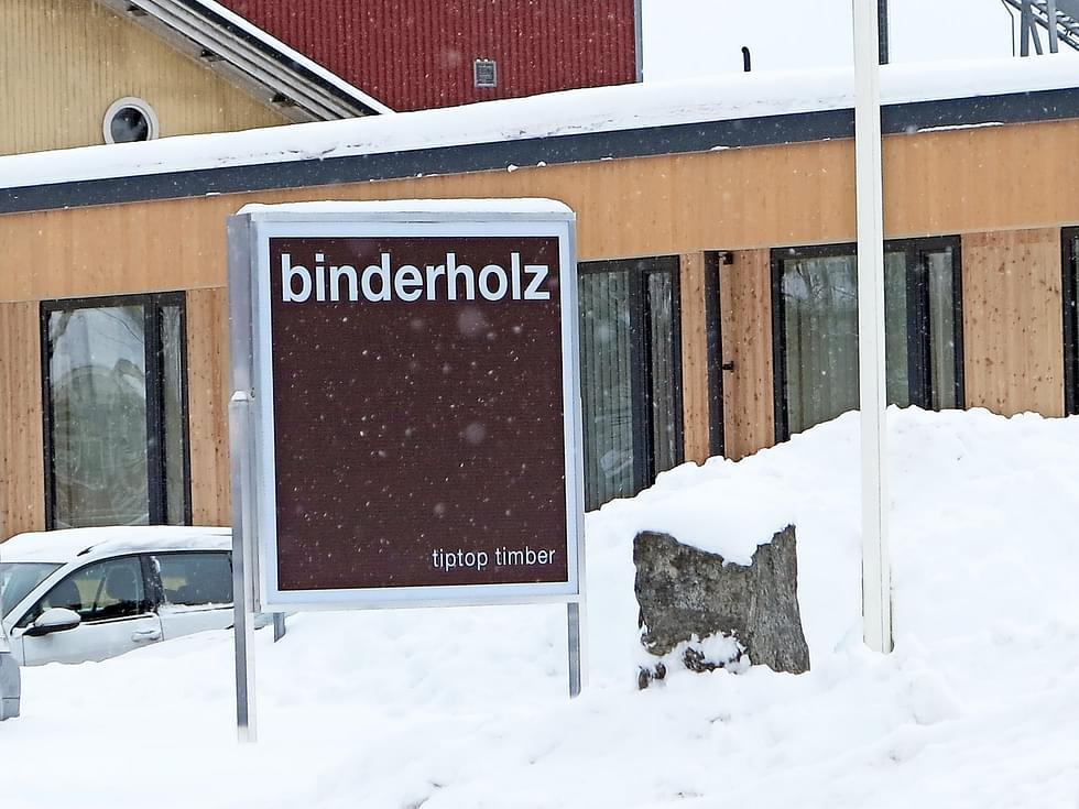 Binderholz Nordic oy jalostaa puuta Kevätniemessä.