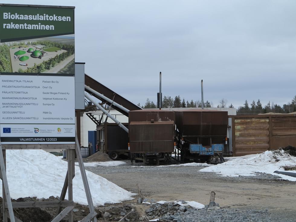 Pielisen Bio oy:n biokaasulaitos on rakenteilla Lieksan Teollisuuskylässä Kerantiellä.
