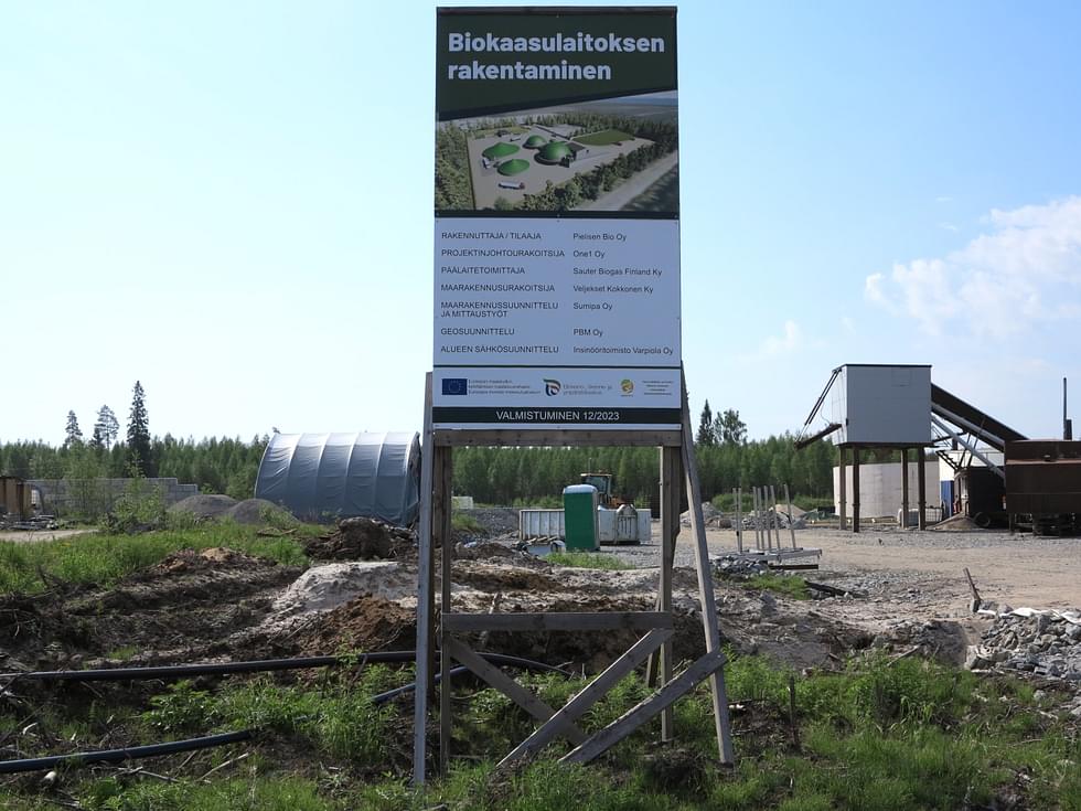 Pielisen Bio oy:n biokaasulaitos on rakenteilla Lieksan Teollisuuskylässä.