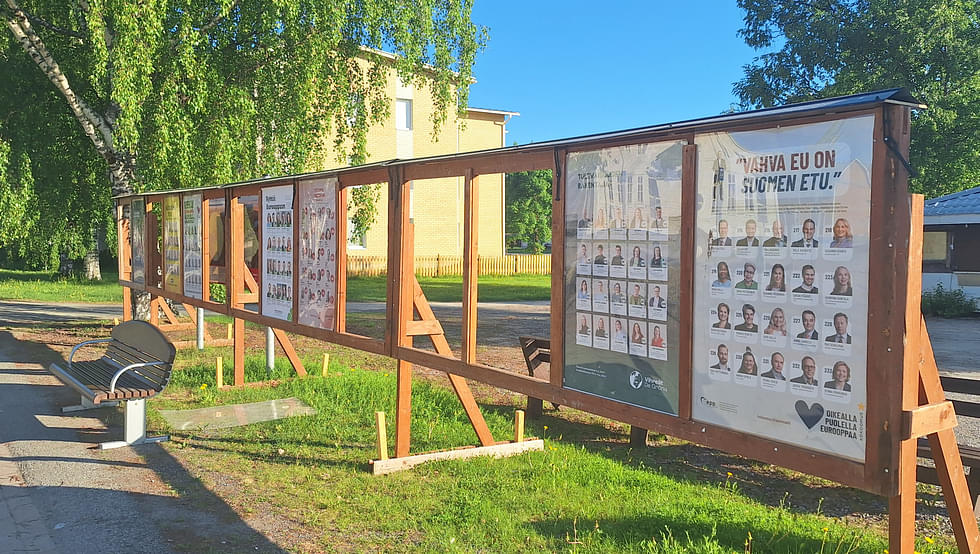 Europarlamenttivaalit ovat näkyneet Lieksassa lähinnä muutamina tienvarsimainoksina.
