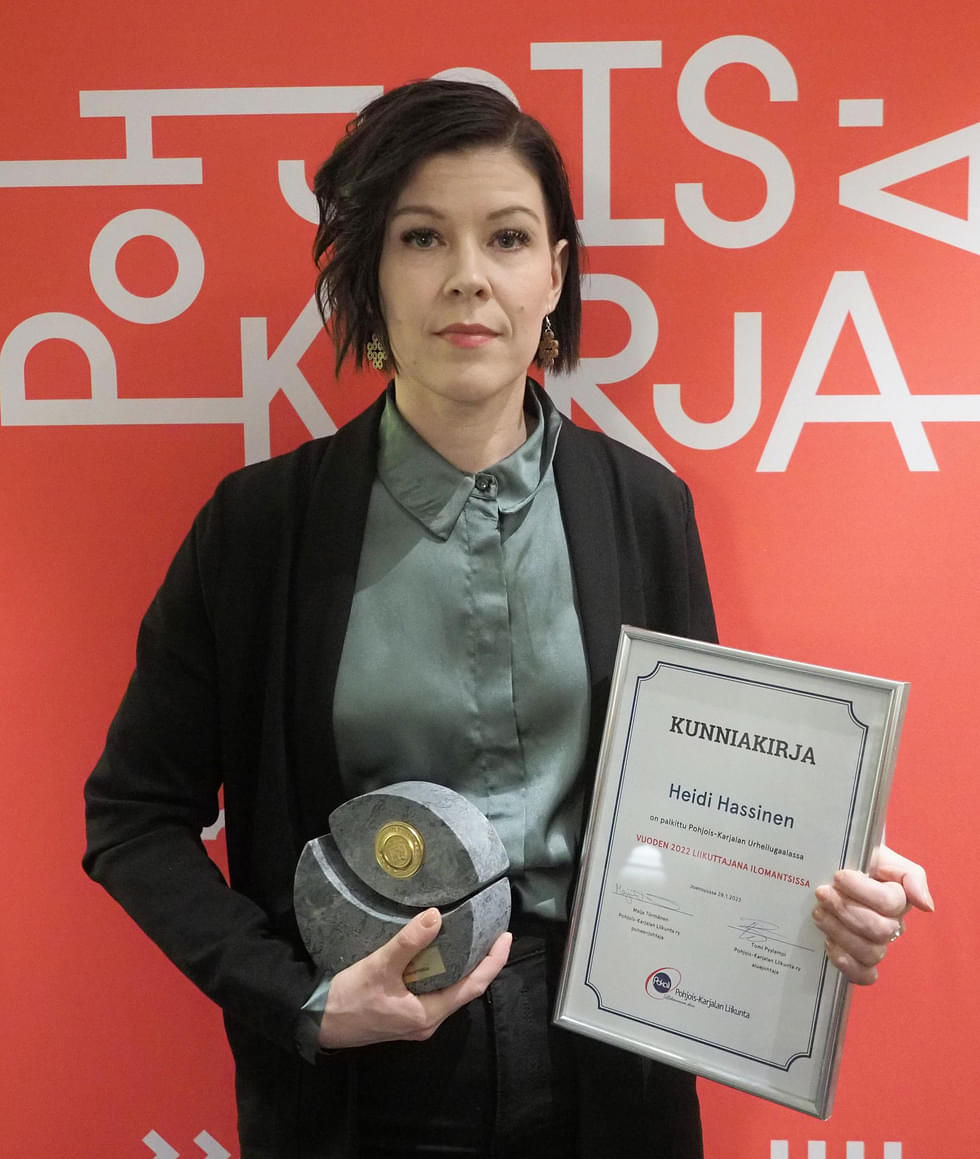 Ilomantsilainen Heidi Hassinen valittiin Pokalin Urheilugaalassa vuoden 2022 liikuttajaksi Ilomantsissa.