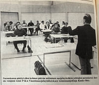 40 vuotta sitten: Suojeluyksikön johtajia koulutetaan Nurmeksessa
