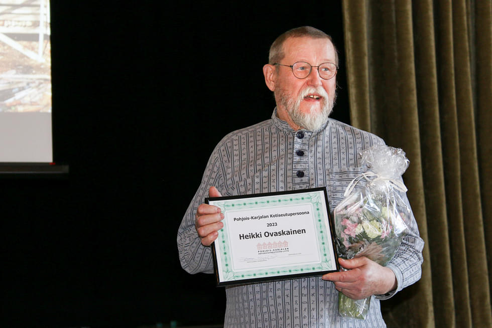 Heikki Ovaskainen palkittiin maakuntamuseopäivässä viime viikolla.